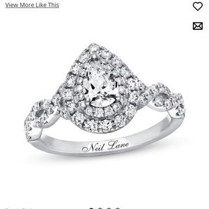 14K white gold diamond engagement 1 1/8 ct ring from Zales size 7